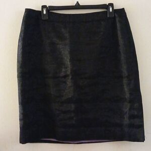 Vintage Lillie Rubin size 14 black skirt with slit on the button left NWOT